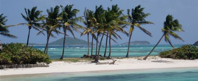 Sandstrand i Karibien...